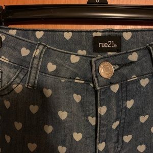 Cute heart Capri jeans.